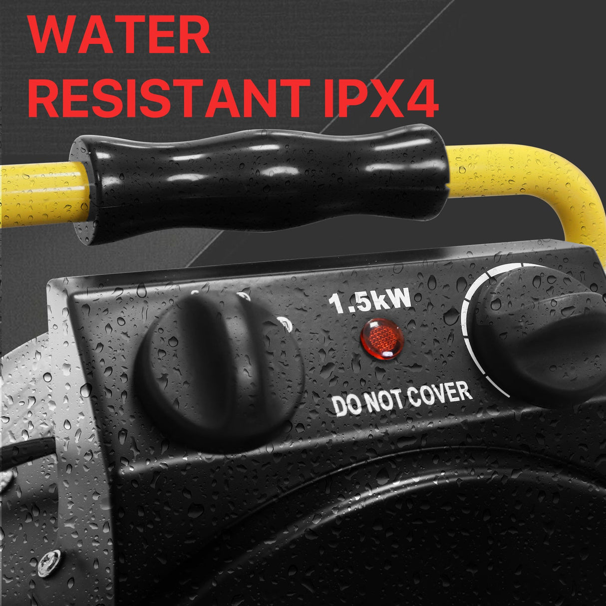 EAGLE PEAK 1500W Greenhouse Heater with Thermostat,black - Eagle Peak Custom Canopy Tent