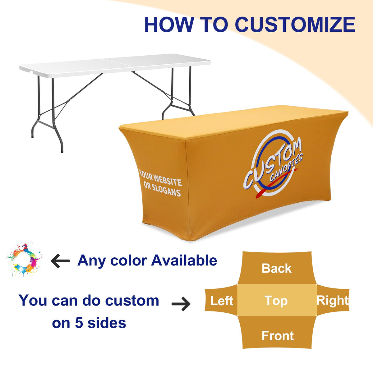 EAGLE PEAK 6ft Standard Fitted Table Cover - Eagle Peak®