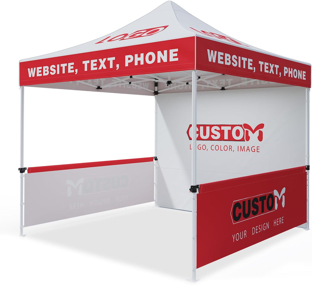 EAGLE PEAK ALX4010 40mm Aluminum Hex Leg Commercial Custom Canopy Tent 10x10 - CLICK TO CONFIGURE - Package Prices Start at $789.00 - Eagle Peak Custom Canopy Tent