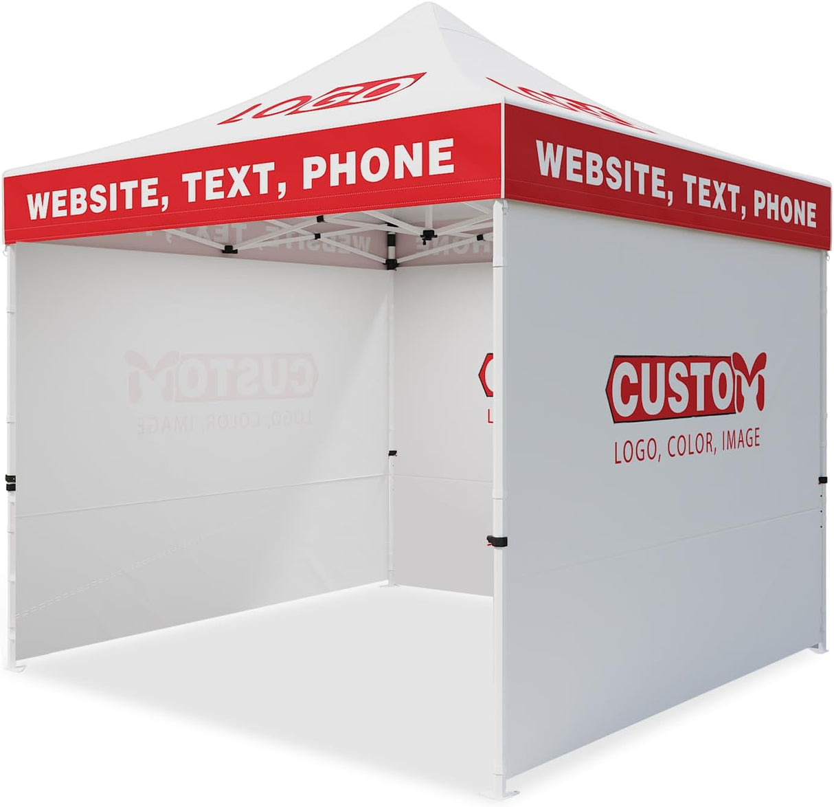 EAGLE PEAK ALX4010 40mm Aluminum Hex Leg Commercial Custom Canopy Tent 10x10 - CLICK TO CONFIGURE - Package Prices Start at $789.00 - Eagle Peak Custom Canopy Tent