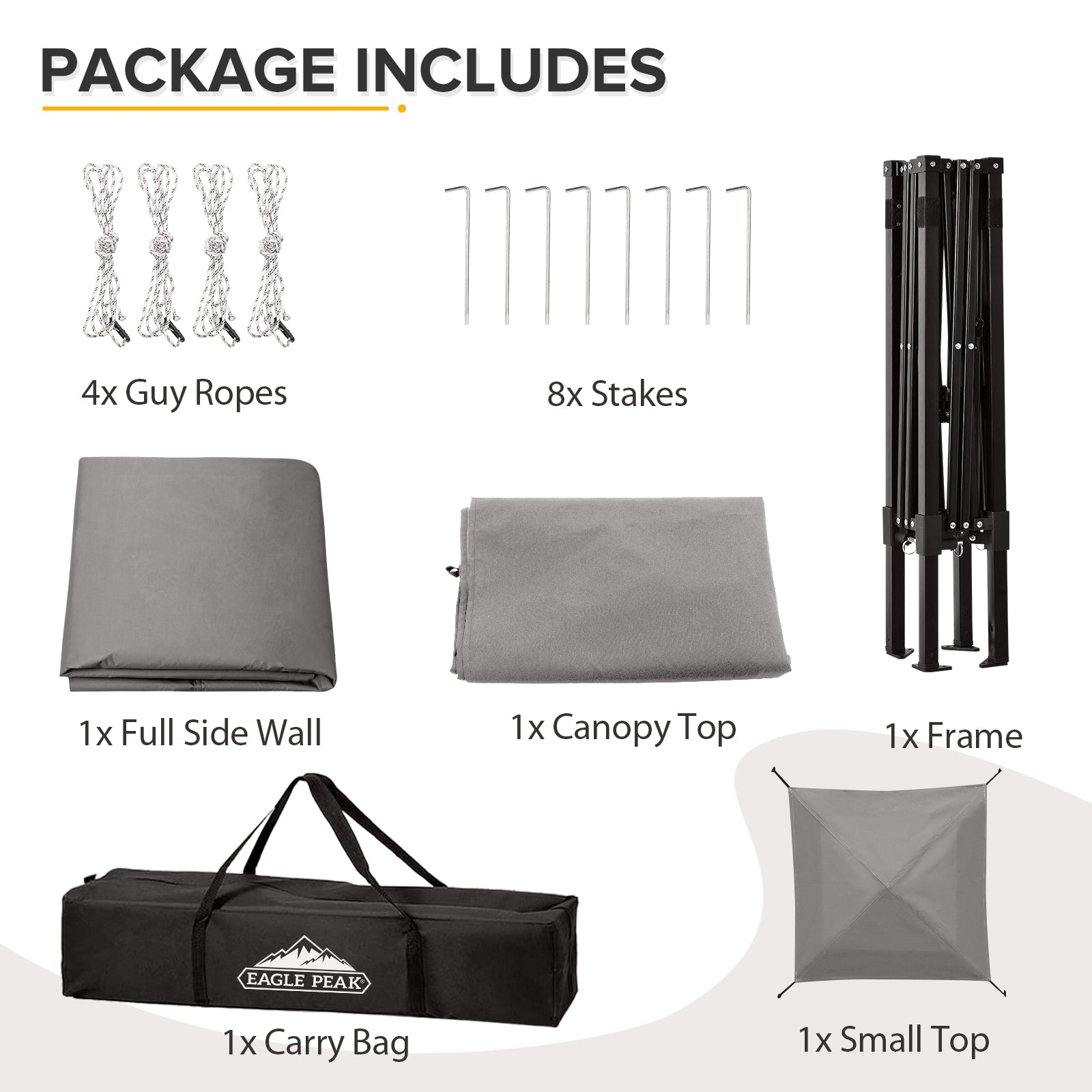 Flex Ultra Compact 4x4 Pop-up Canopy Tent with Vented Top – Eagle