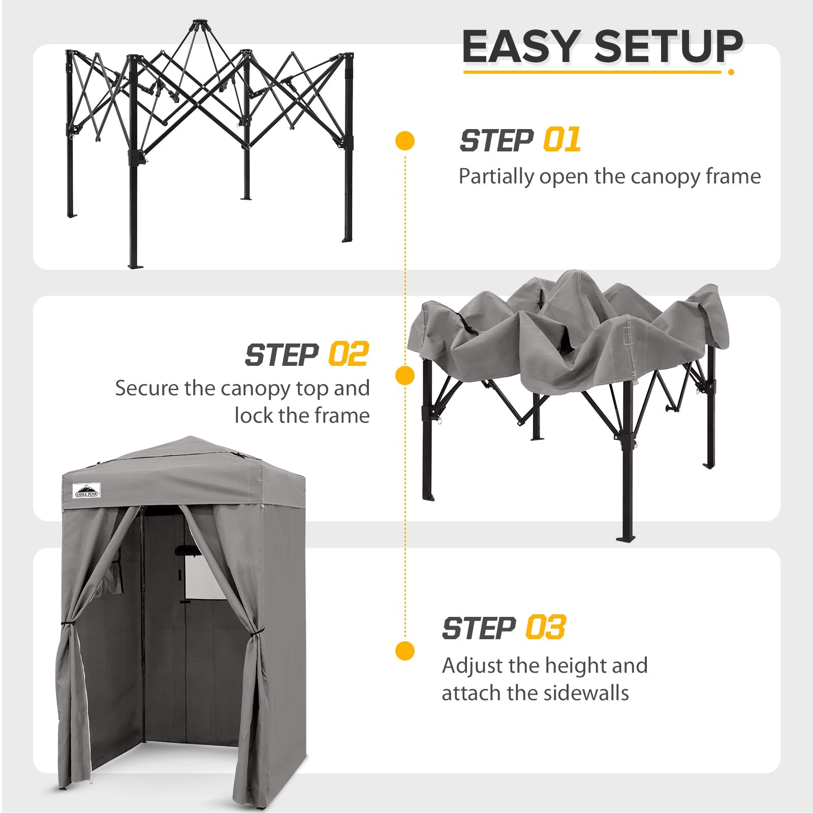 Flex Ultra Compact 4x4 Pop-up Canopy Tent with Vented Top – Eagle