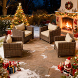 EAGLE PEAK Harbor Haven 1 PC,2 PCS, 4PCS Wicker Patio Chair - Eagle Peak Custom Canopy Tent