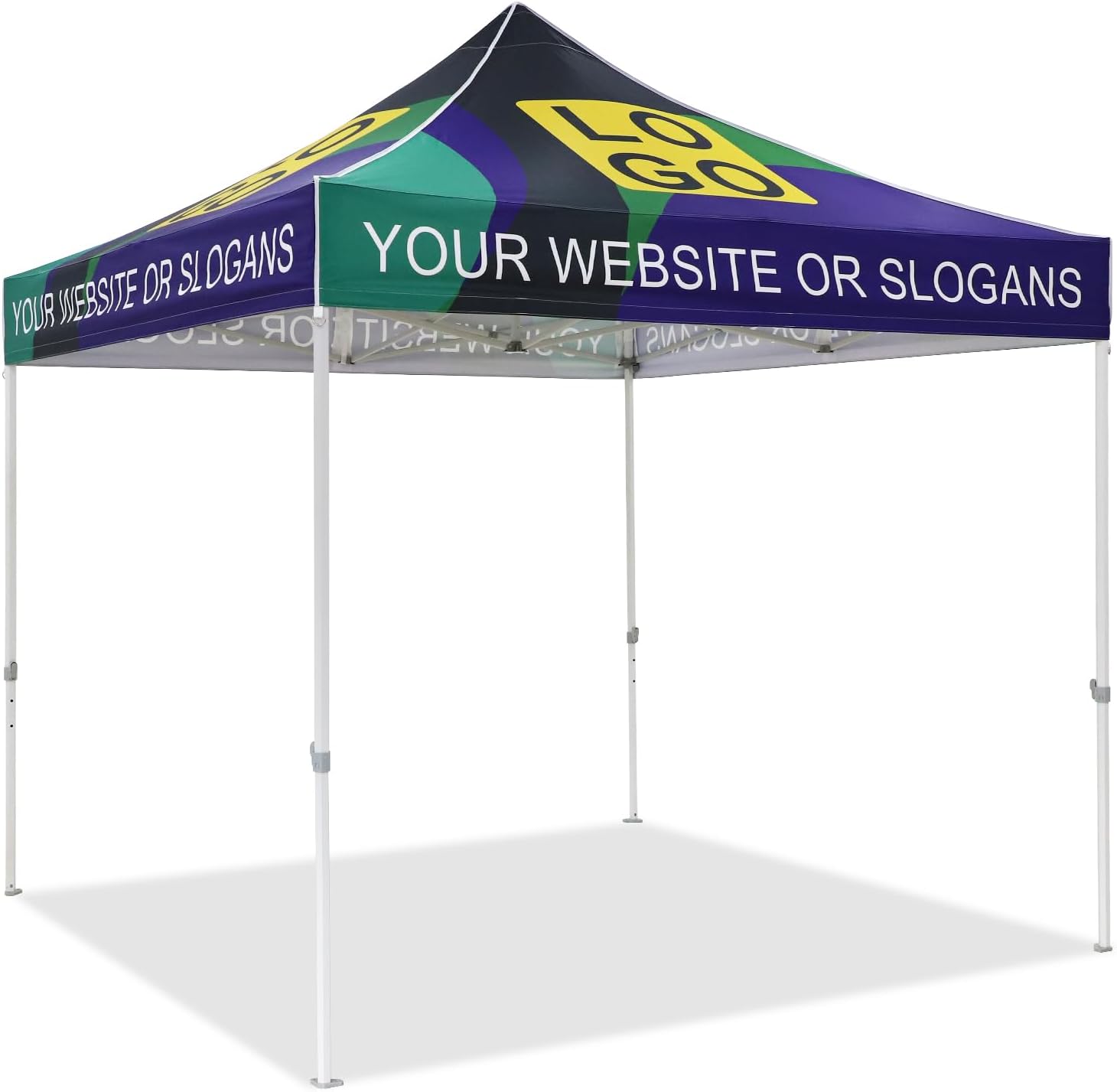 Heavy-Duty Canopy Tent with Your Logo and Custom Design 10x10 ft, CLIC
