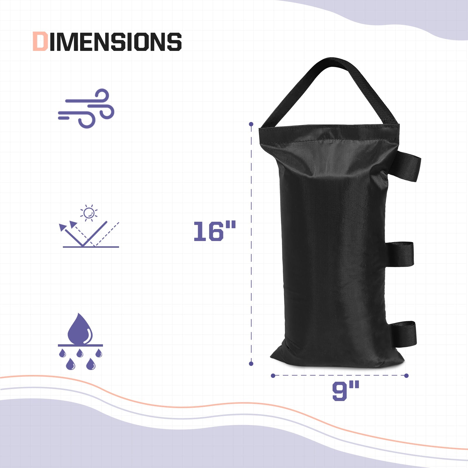 Eagle Peak Canopy and Tent Weight Bags - Thumbnail 3