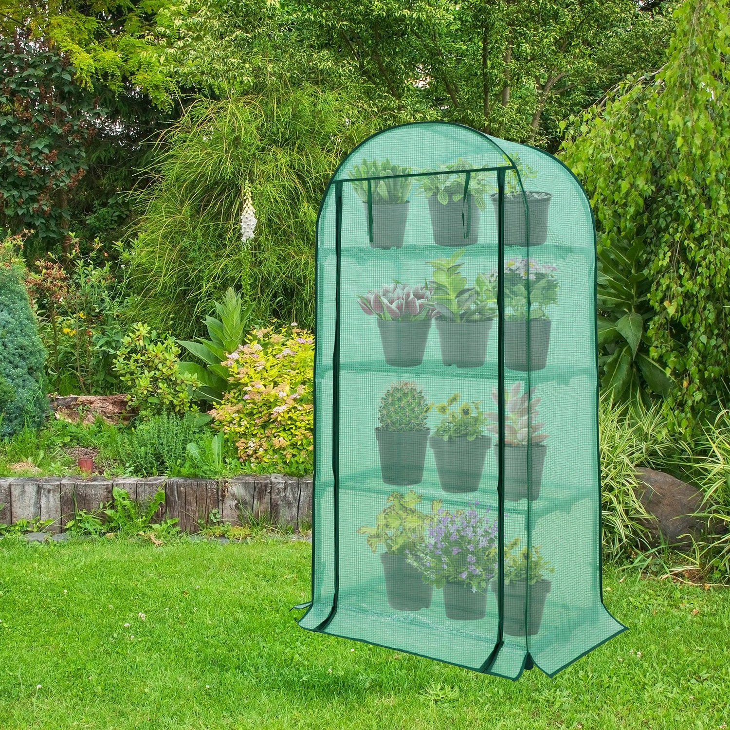 3-Tier Mini Greenhouse with Shelves 31.5”x17.7”x63.0”