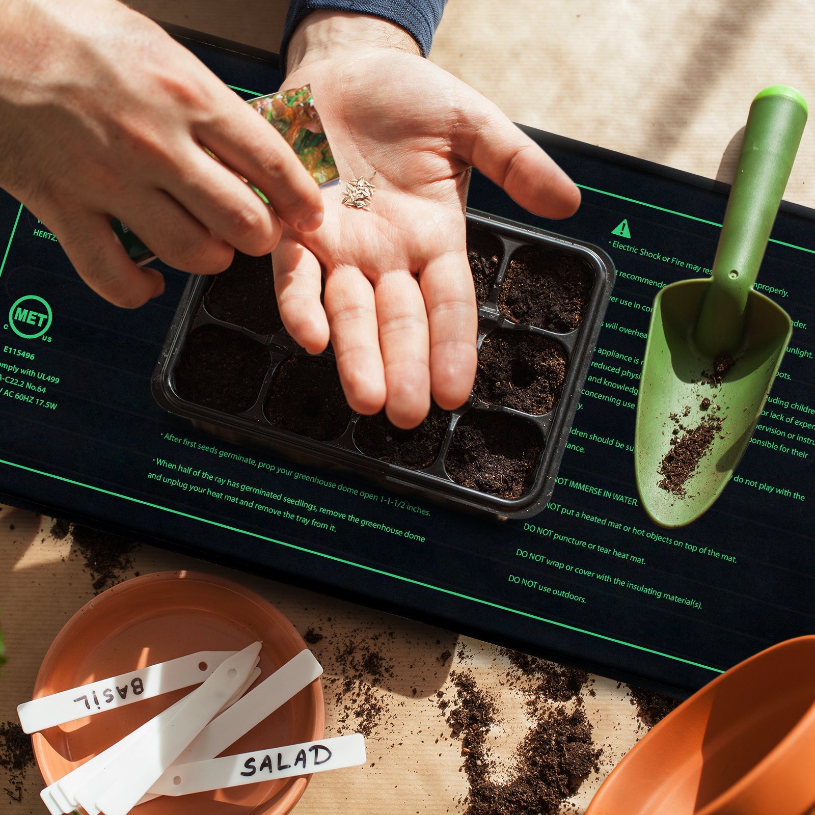 Seedling Heat Mat 10”x20”, UL & MET-Certified Heating Pad