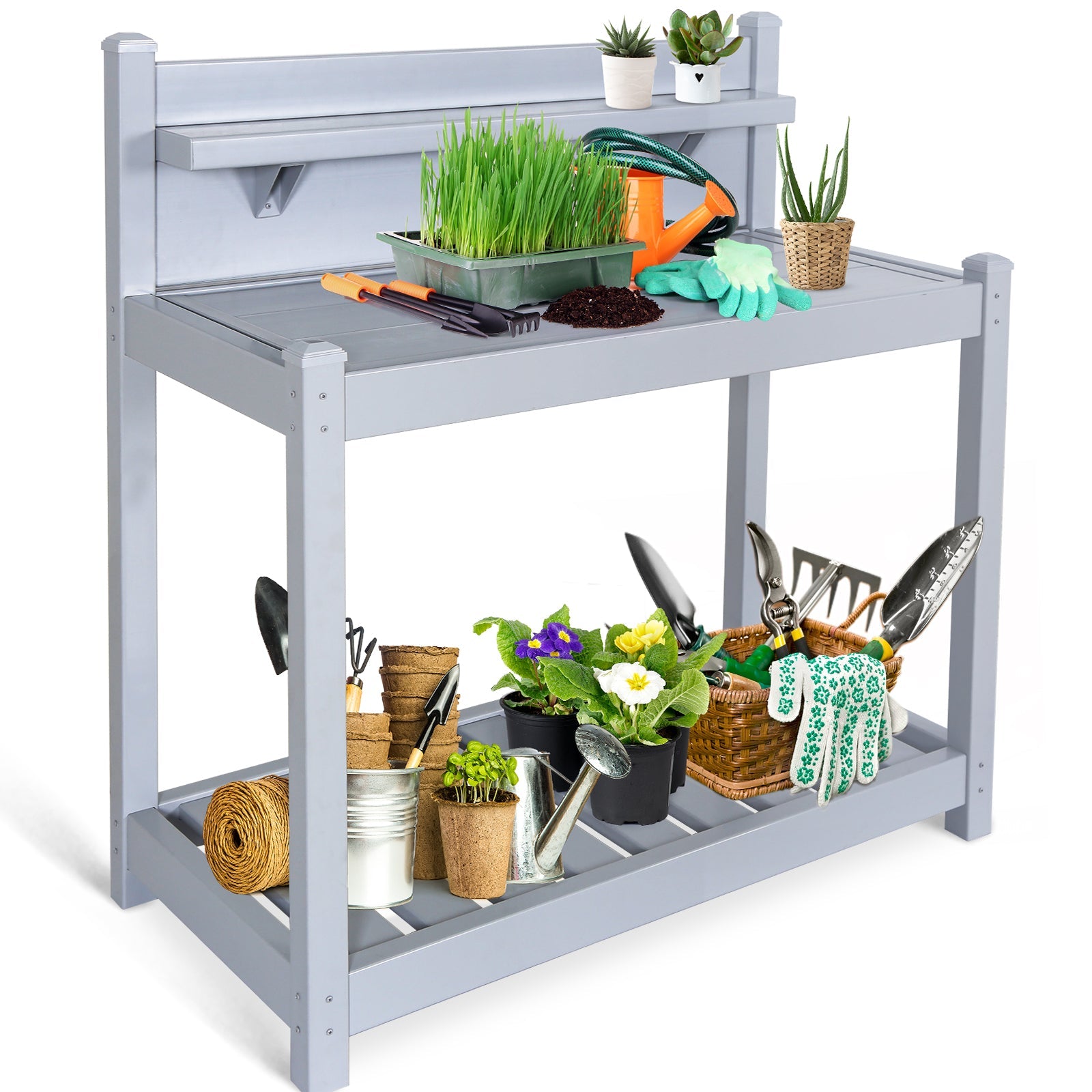 Vinyl Waterproof Garden Potting Bench 40x 21.6x43.9