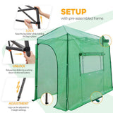 Easy Setup 10x5 Portable Lean to Pop Up Greenhouse - Eagle Peak