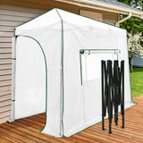 Easy Setup 10x5 Portable Lean to Pop Up Greenhouse - Eagle Peak Custom Canopy Tent