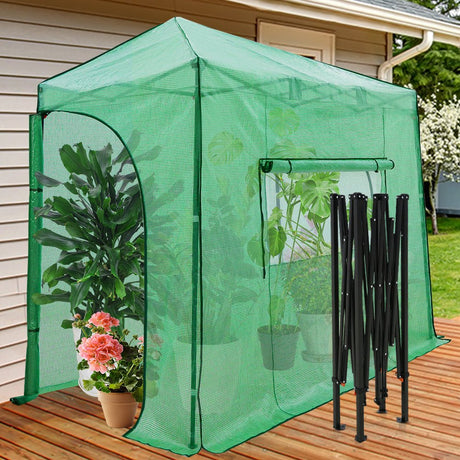 Easy Setup 10x5 Portable Lean to Pop Up Greenhouse - Eagle Peak