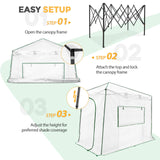 Easy Setup 10x5 Portable Lean to Pop Up Greenhouse - Eagle Peak Custom Canopy Tent