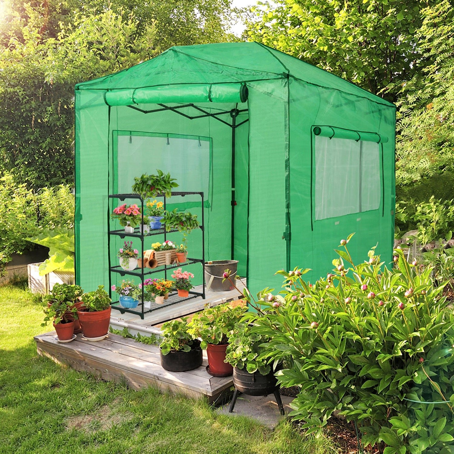 Eagle Peak 8x6 Portable Walk-In Greenhouse