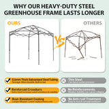 Easy Setup 8x6 Instant Pop Up Greenhouse - Eagle Peak Custom Canopy Tent
