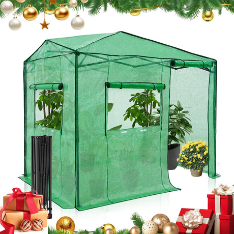 Easy Setup 8x6 Instant Pop Up Greenhouse - Eagle Peak Custom Canopy Tent