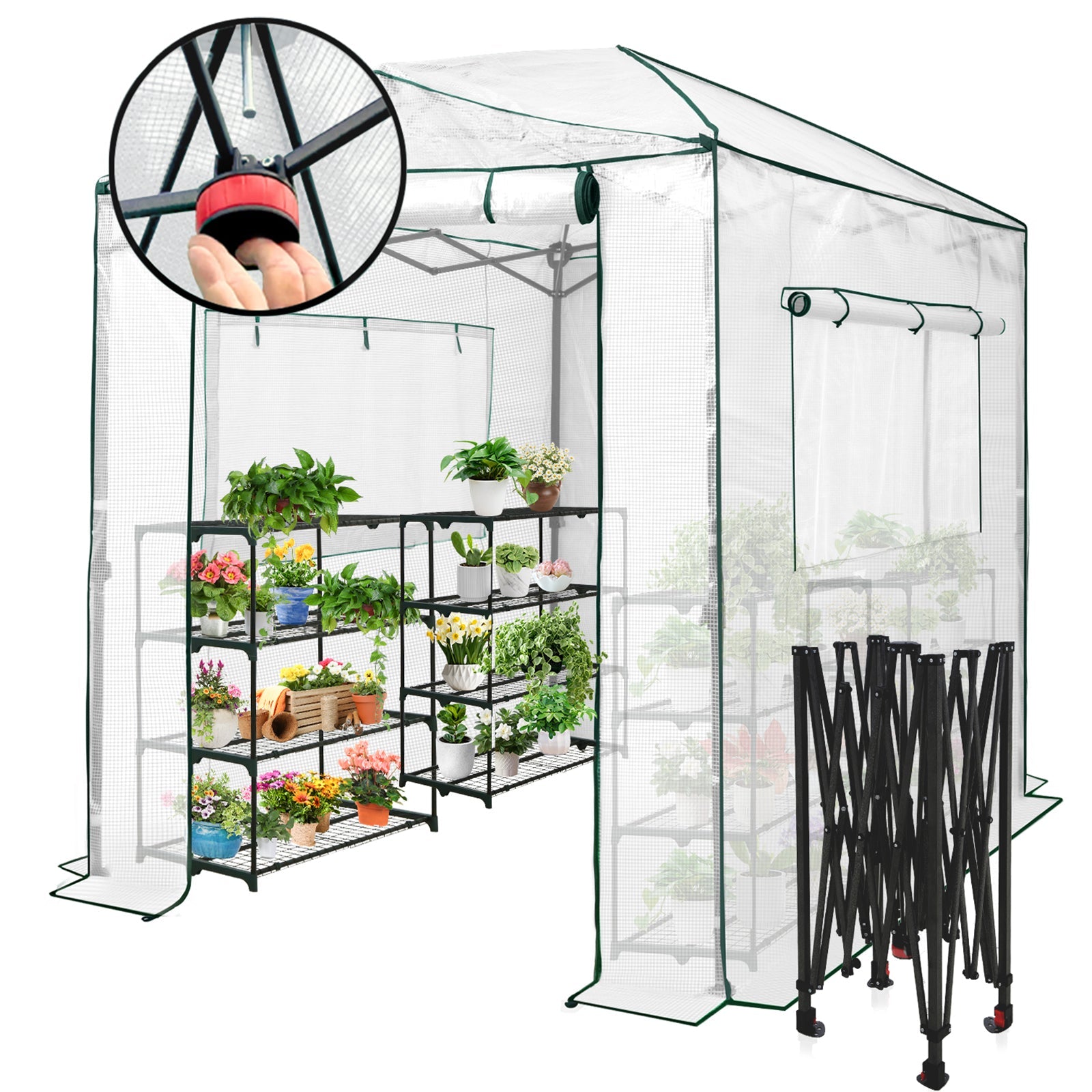 Easy Setup 8x6 Instant Pop Up Greenhouse – Eagle Peak