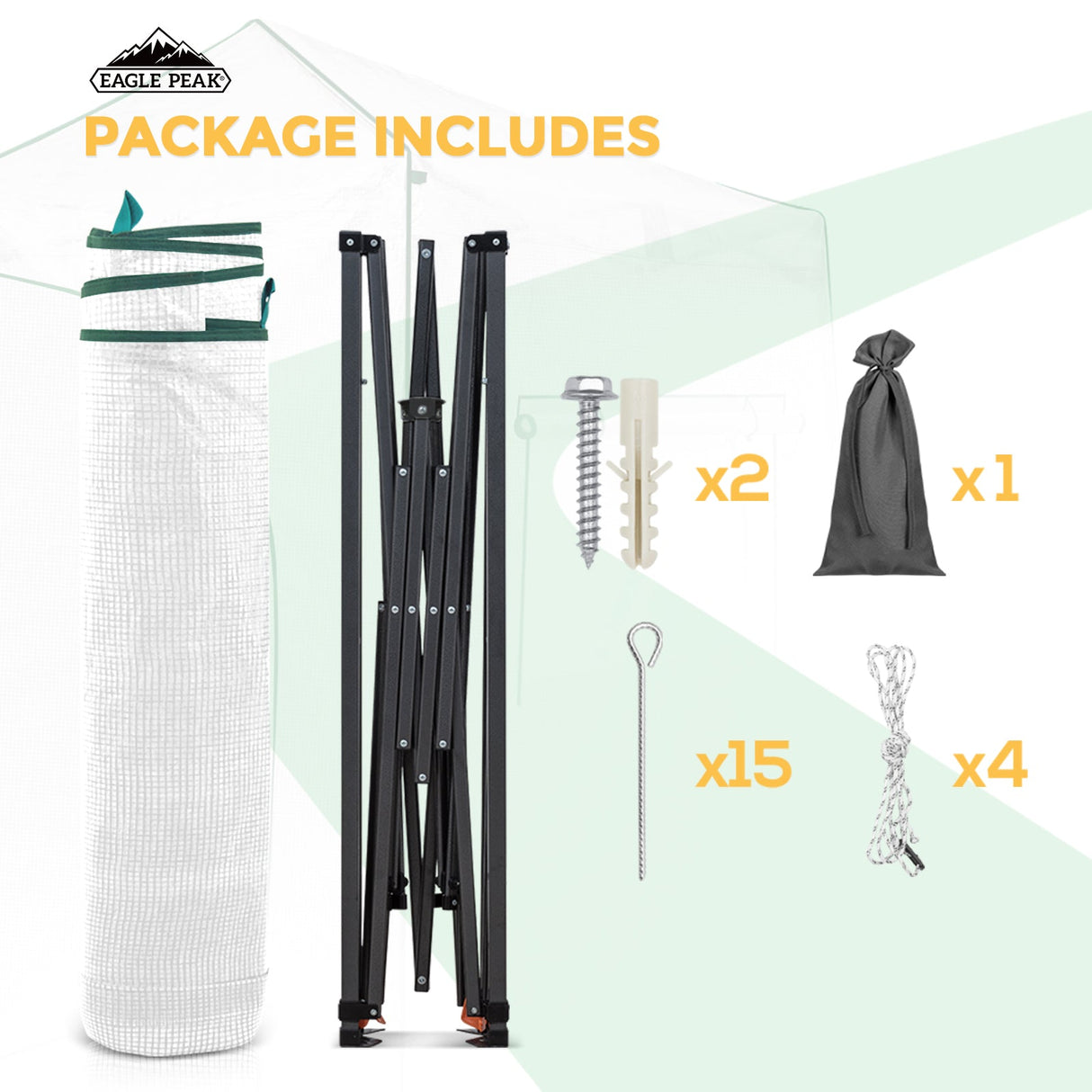 Easy Setup Instant 9x4 Pop Up Greenhouse - Eagle Peak Custom Canopy Tent