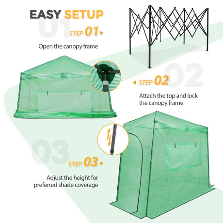 Easy Setup Instant 9x4 Pop Up Greenhouse - Eagle Peak
