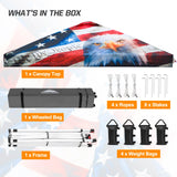 Easy Setup Straight Leg 10x10 Pop Up Canopy Tent Graphix Top w/ 100 sqft of Shade - Eagle Peak Custom Canopy Tent
