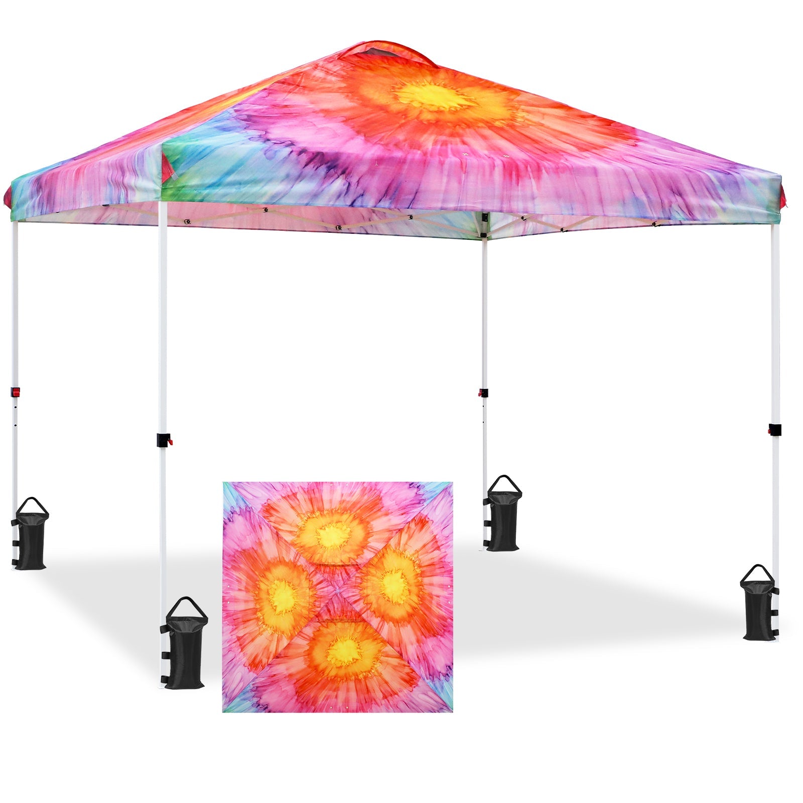 Easy Setup Straight Leg 10x10 Pop Up Canopy Tent Graphix Top