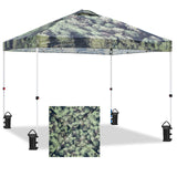 Easy Setup Straight Leg 10x10 Pop Up Canopy Tent Graphix Top w/ 100 sqft of Shade - Eagle Peak Custom Canopy Tent