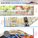 Easy Setup Straight Leg 10x10 Pop Up Canopy Tent Graphix Top w/ 100 sqft of Shade - Eagle Peak Custom Canopy Tent