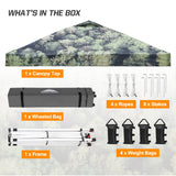 Easy Setup Straight Leg 10x10 Pop Up Canopy Tent Graphix Top w/ 100 sqft of Shade - Eagle Peak Custom Canopy Tent