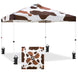 Easy Setup Straight Leg 10x10 Pop Up Canopy Tent Graphix Top w/ 100 sqft of Shade - Eagle Peak Custom Canopy Tent
