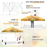 Easy Setup Straight Leg 10x10 Pop Up Canopy Tent Graphix Top w/ 100 sqft of Shade - Eagle Peak Custom Canopy Tent