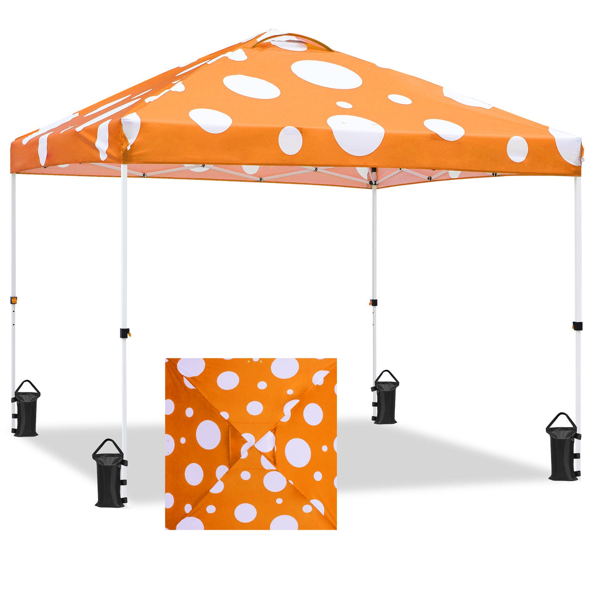 Easy Setup Straight Leg 10x10 Pop Up Canopy Tent Graphix Top w/ 100 sqft of Shade - Eagle Peak Custom Canopy Tent