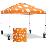Easy Setup Straight Leg 10x10 Pop Up Canopy Tent Graphix Top w/ 100 sqft of Shade - Eagle Peak Custom Canopy Tent