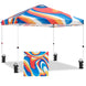 Easy Setup Straight Leg 10x10 Pop Up Canopy Tent Graphix Top w/ 100 sqft of Shade - Eagle Peak Custom Canopy Tent