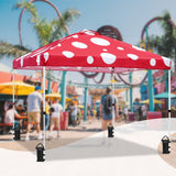 Easy Setup Straight Leg 10x10 Pop Up Canopy Tent Graphix Top w/ 100 sqft of Shade - Eagle Peak Custom Canopy Tent
