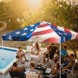 Easy Setup Straight Leg 10x10 Pop Up Canopy Tent Graphix Top w/ 100 sqft of Shade - Eagle Peak Custom Canopy Tent