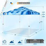 Easy Setup Straight Leg 10x10 Pop Up Canopy Tent Graphix Top w/ 100 sqft of Shade - Eagle Peak Custom Canopy Tent