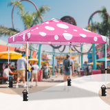 Easy Setup Straight Leg 10x10 Pop Up Canopy Tent Graphix Top w/ 100 sqft of Shade - Eagle Peak Custom Canopy Tent