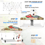 Easy Setup Straight Leg 10x10 Pop Up Canopy Tent Graphix Top w/ 100 sqft of Shade - Eagle Peak Custom Canopy Tent