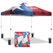 Easy Setup Straight Leg 10x10 Pop Up Canopy Tent Graphix Top w/ 100 sqft of Shade - Eagle Peak Custom Canopy Tent