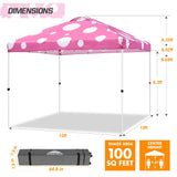 Easy Setup Straight Leg 10x10 Pop Up Canopy Tent Graphix Top w/ 100 sqft of Shade - Eagle Peak Custom Canopy Tent