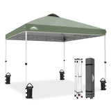Easy Setup Straight Leg 10x10 Pop Up Canopy Tent w/ 100 sqft of Shade - Eagle Peak®
