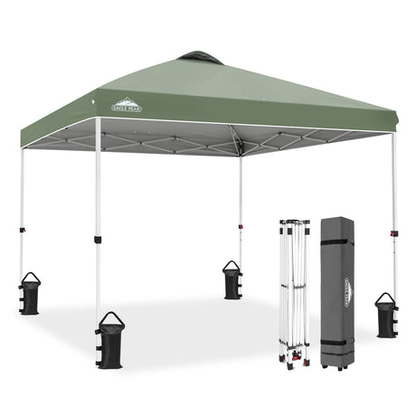 Easy Setup Straight Leg 10x10 Pop Up Canopy Tent w/ 100 sqft of Shade - Eagle Peak®