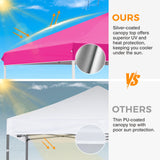 Easy Setup Straight Leg 10x10 Pop Up Canopy Tent w/ 100 sqft of Shade - Eagle Peak®