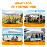 Easy Setup Straight Leg 10x10 Pop Up Canopy Tent w/ 100 sqft of Shade - Eagle Peak®