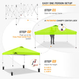 Easy Setup Straight Leg 10x10 Pop Up Canopy Tent w/ 100 sqft of Shade - Eagle Peak Custom Canopy Tent