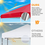 Easy Setup Straight Leg 10x10 Pop Up Canopy Tent w/ 100 sqft of Shade - Eagle Peak®