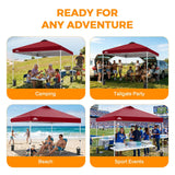 Easy Setup Straight Leg 10x10 Pop Up Canopy Tent w/ 100 sqft of Shade - Eagle Peak®