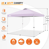 Easy Setup Straight Leg 10x10 Pop Up Canopy Tent w/ 100 sqft of Shade - Eagle Peak Custom Canopy Tent