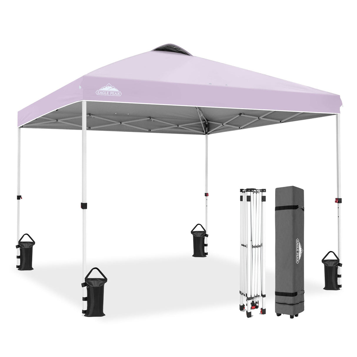 Easy Setup Straight Leg 10x10 Pop Up Canopy Tent w/ 100 sqft of Shade - Eagle Peak®