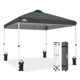 Easy Setup Straight Leg 10x10 Pop Up Canopy Tent w/ 100 sqft of Shade - Eagle Peak®