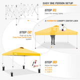 Easy Setup Straight Leg 10x10 Pop Up Canopy Tent w/ 100 sqft of Shade - Eagle Peak Custom Canopy Tent